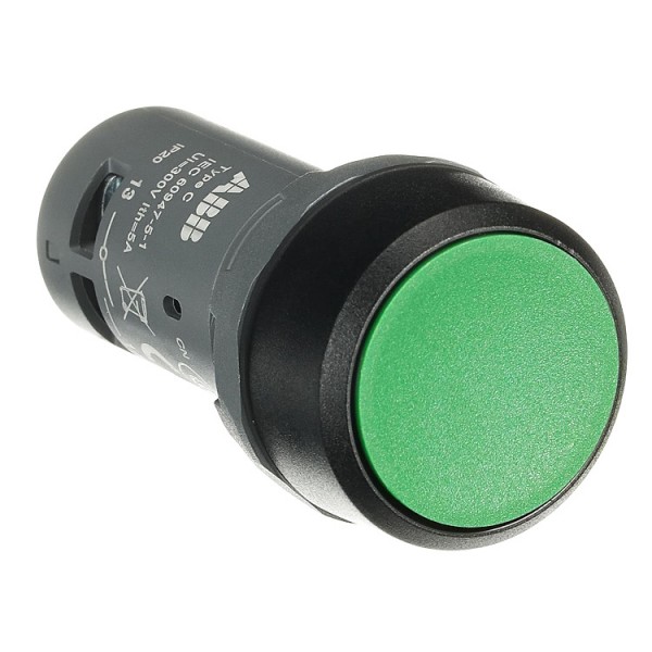 Nyomógomb+érintkező 1z-1ny zöld