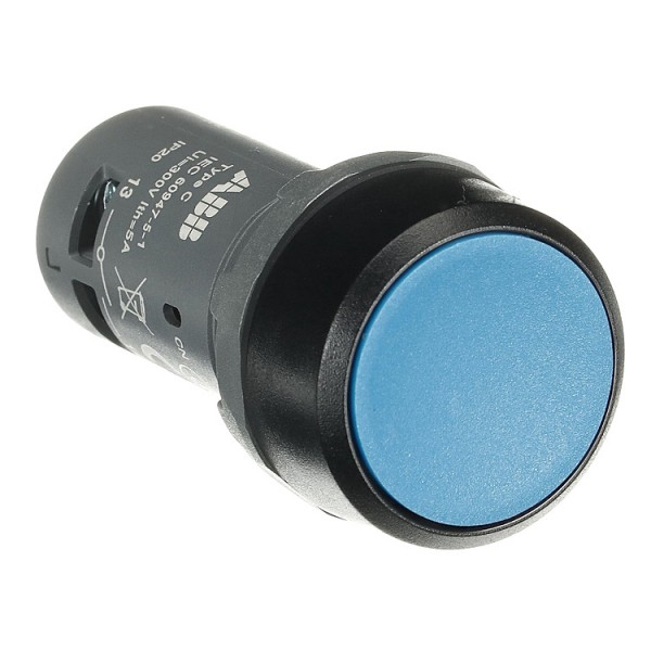 Nyomógomb+érintkező 2z kék