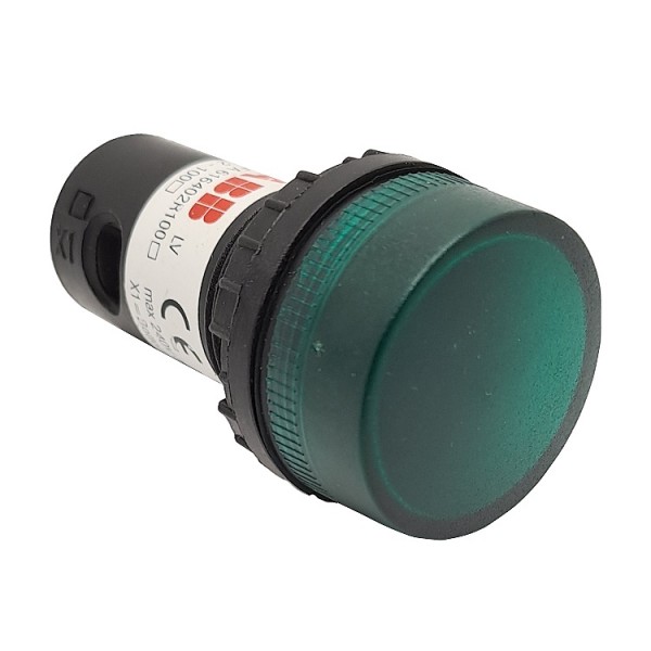 Jelzőlámpa 22mm zöld üres