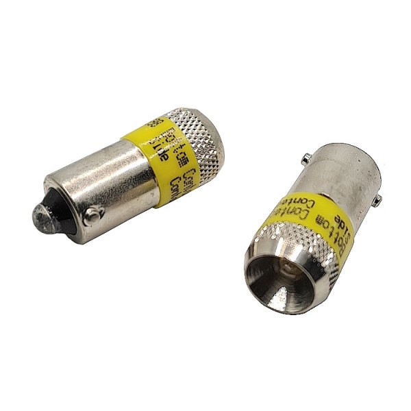 LED Ba9s 12V sárga ABB nyomógombhoz DC