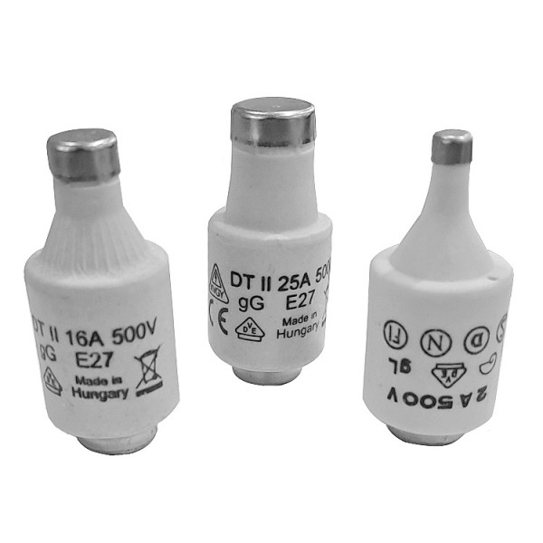 Biztosító betét DO II 20A gl/gg lomha