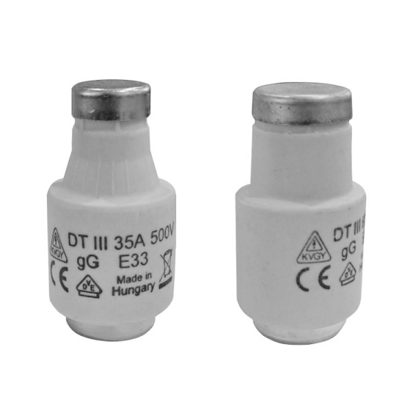 Biztosító betét DO III 35A gl/gg lomha