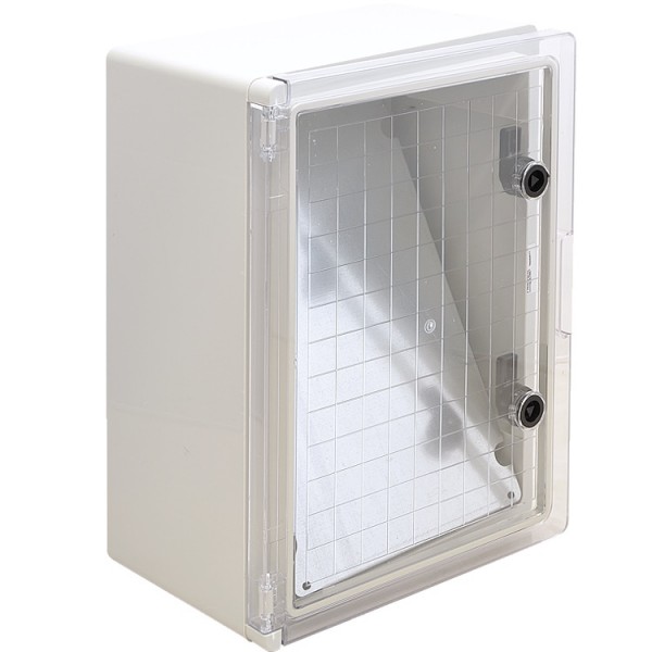 Műanyag szekrény 400x300x195 IP65 átl.