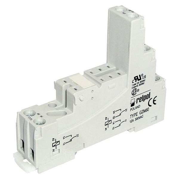 Relé foglalat TS35 8 lábú (lépcsős)