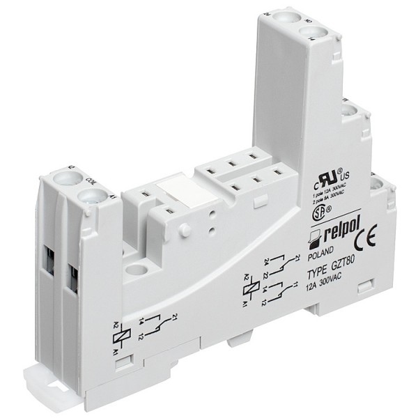 Relé foglalat TS35 8 lábú (lépcsős)