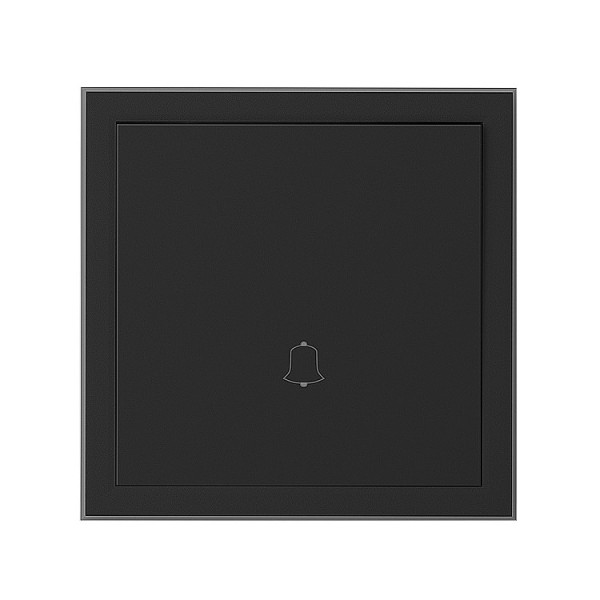 Kapcsoló 1p nyomó csengőjeles fekete