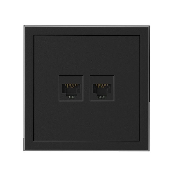 Dugalj s 2xRJ45 UTP CAT6 fekete