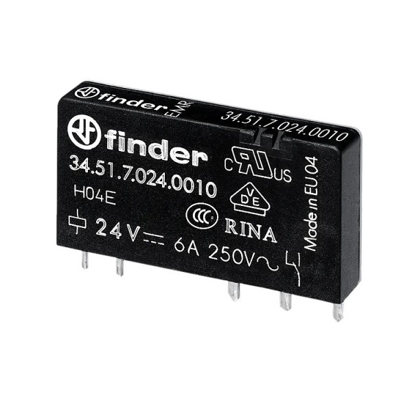 Relé 1P 24V 6A