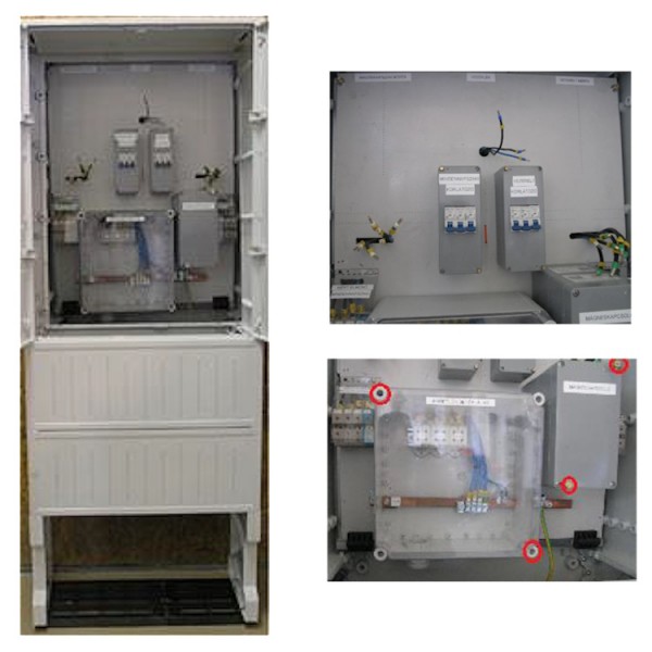 Mérőszekrény 2mérő M63.80A földkáb.álló