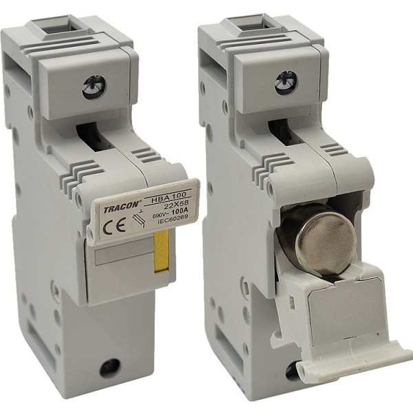 Biztosító alj TS35 22x58 1P 100A