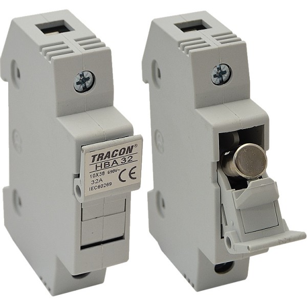 Biztosító alj TS35 10x38 1P 32A