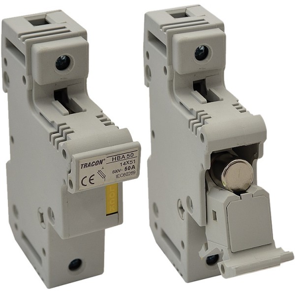 Biztosító alj TS35 14x51 1P 50A