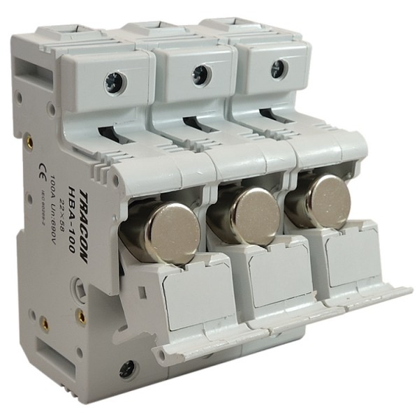 Biztosító alj TS35 22x58 3P 100A