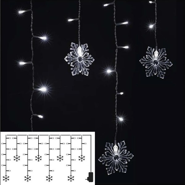 Fényfüggöny 60LED hideg 0,5x1,35m