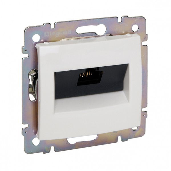 Dugalj s RJ45 FTP CaT6e fehér csav.rög.