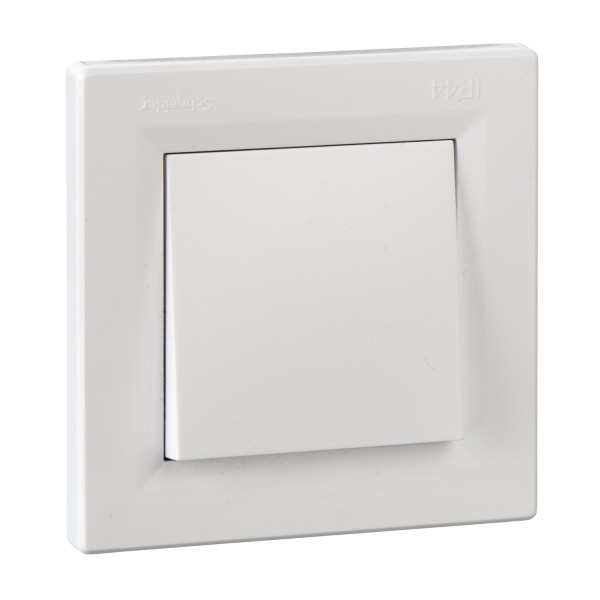 Kapcsoló s kereszt fehér+keret IP44