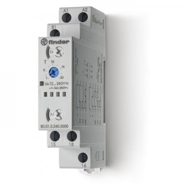 Időrelé TS35 univ.12-240V AC-DC