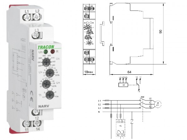 Feszültségfigyelő relé 400V