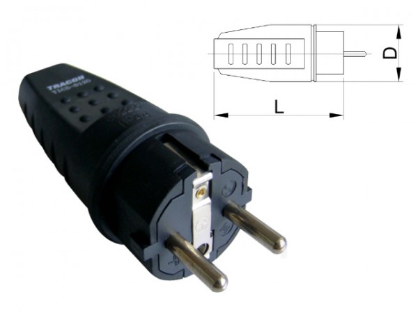 Dugvilla 2p+f gumis fekete (hátsó)