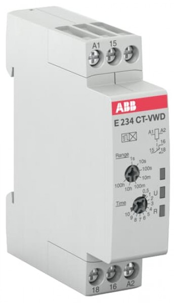 Időrelé TS35 meghuz.késl.24-240V AC-DC