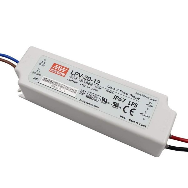 Transzformátor LED 230/12VDC 20W IP67