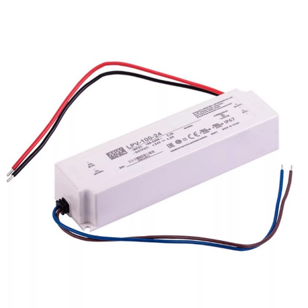 Transzformátor LED 230/24VDC 100W IP67