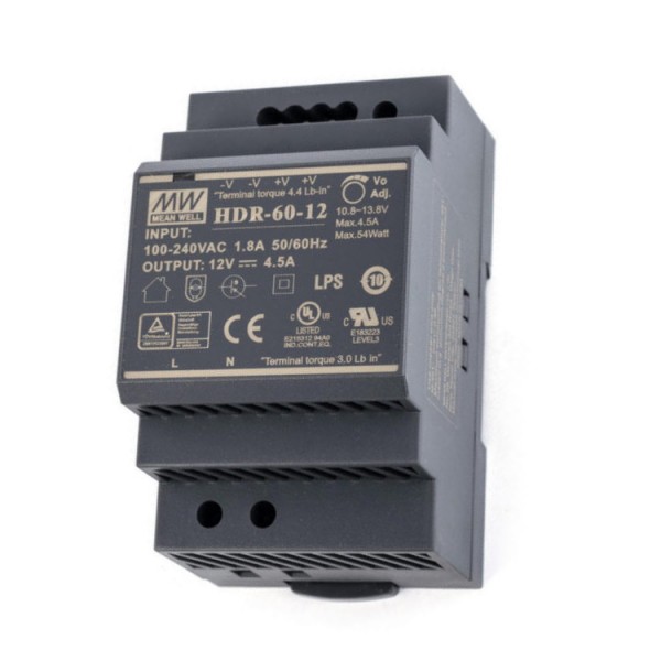 Tápegység 230/12VDC 60W 5A TS35 DIN