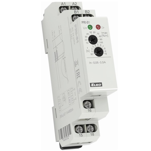 Áramfigyelő relé 0,05-0,5A