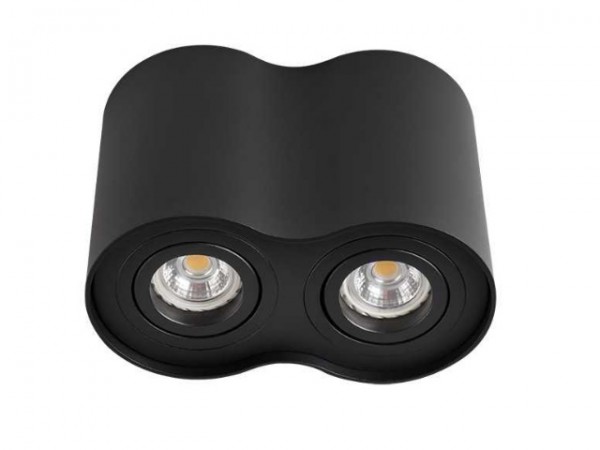 Lámpatest GU10 25Wx2 fekete BORD