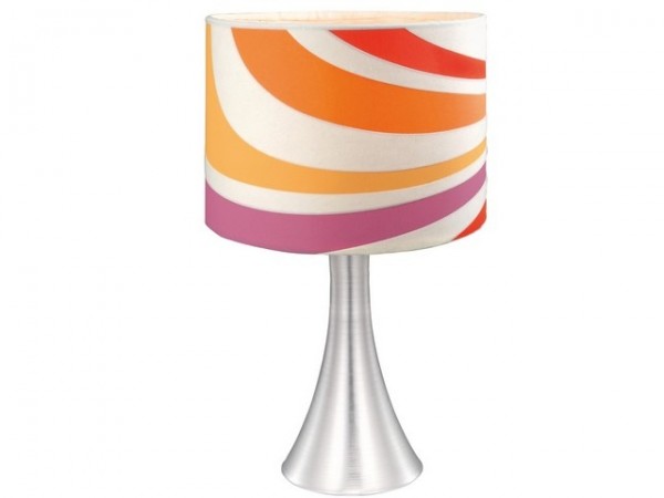 Asztali lámpa E14 60W alu/piros DIDA