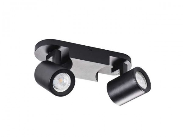 Lámpatest GU10 35Wx2 fekete LAURIN