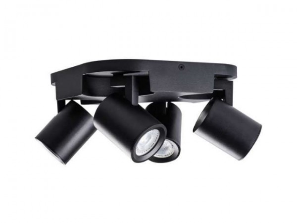 Lámpatest GU10 35Wx4 fekete LAURIN