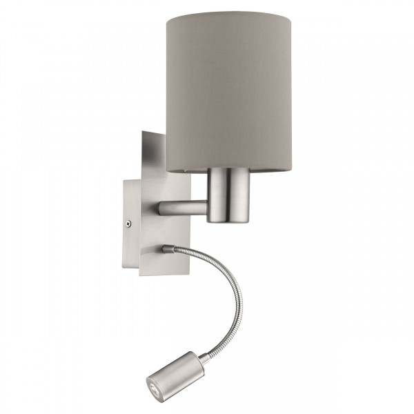 Falikar E27 40W+LED 2,4W taupe PASTERI