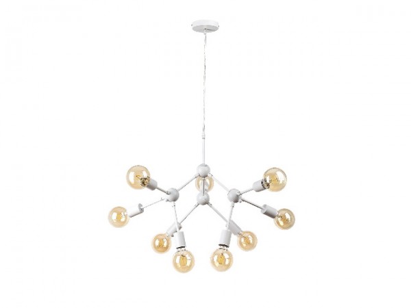 Függeszték E27 40Wx9 fehér MALIK