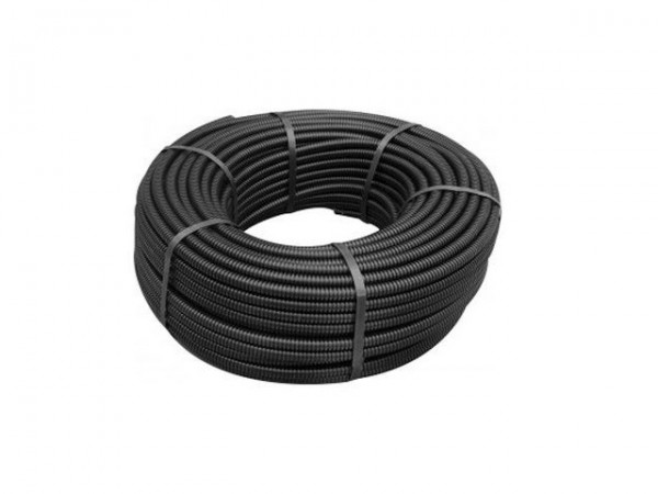 Gégecső 25 müanyag /közepes/fekete 75m