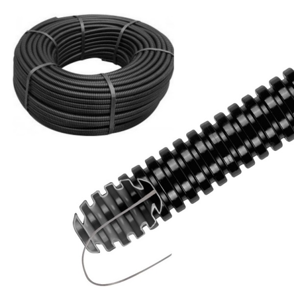 Gégecső 20 müanyag /közepes/fekete+behú