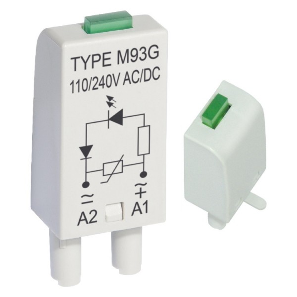 Jelzőlámpa+va modul 6/24V AC/DC LED zöld