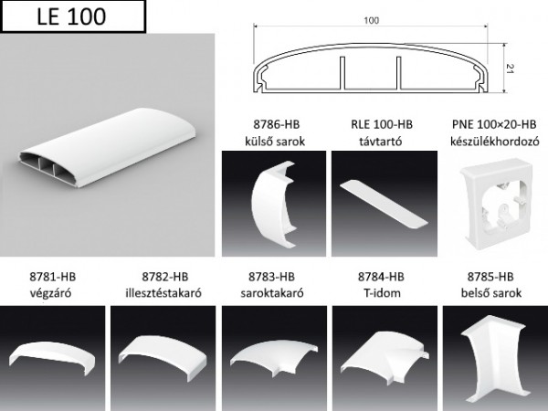 Műanyag csatorna 100mm fehér