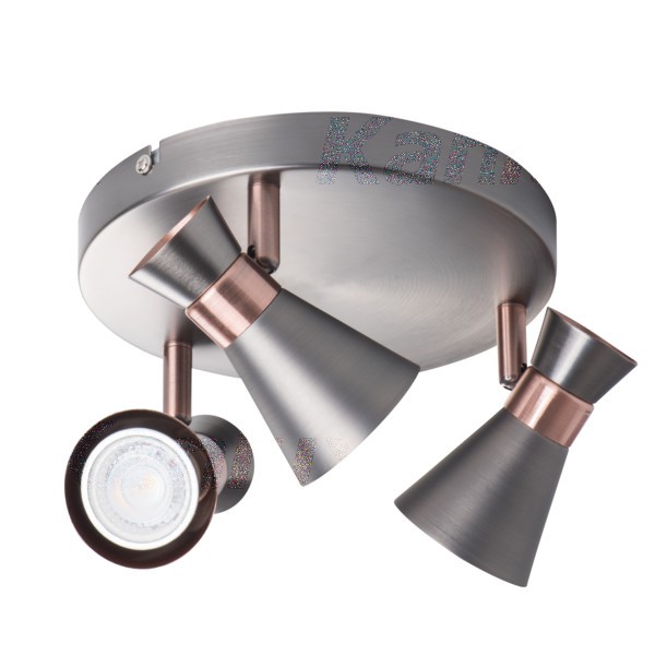 Lámpatest GU10 35Wx3 ezüst MILENO