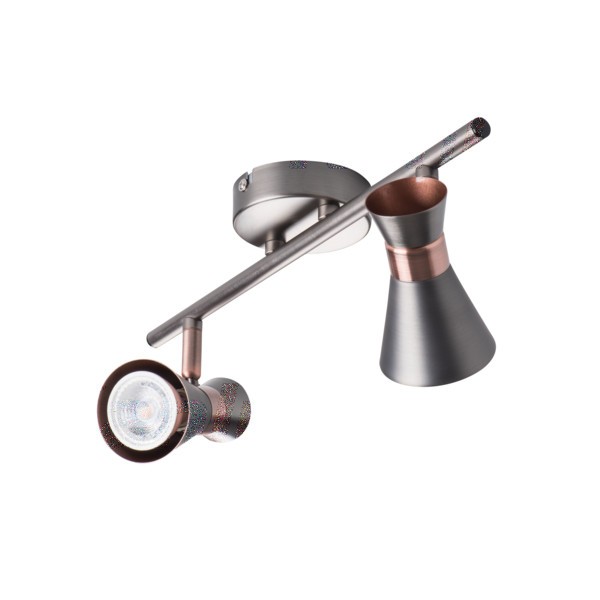 Lámpatest GU10 35Wx2 ezüst MILENO