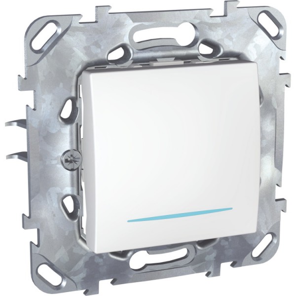 Kapcsoló s 1p+glimm fehér