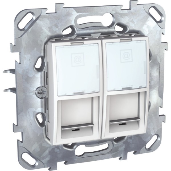 Dugalj s RJ45x2 UTP CaT5e fehér