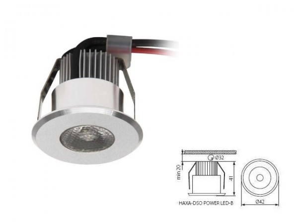 Süllyesztett lámpatest LED 1,2W króm