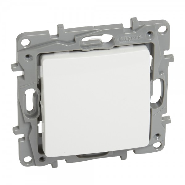 Kapcsoló s 1p+nyomó+glimm fehér