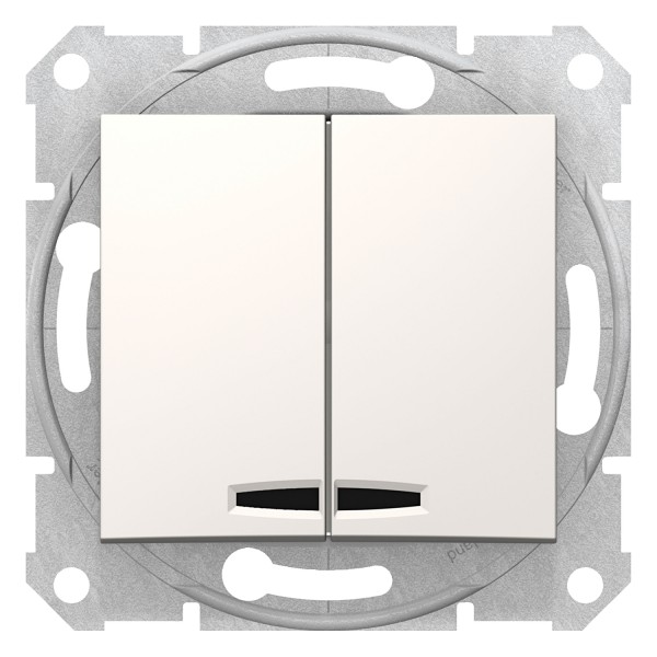 Kapcsoló s csillár+LED krém (jelző kék)