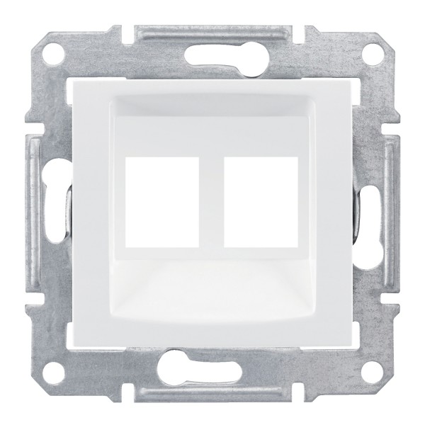 Fedlap telefon RJ11/RJ45x2 fehér +SZK