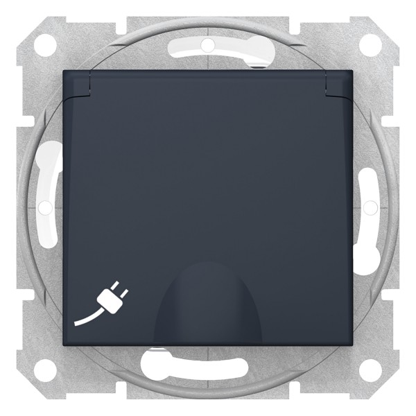 Dugalj s 2p+f grafit+csapófedél IP44