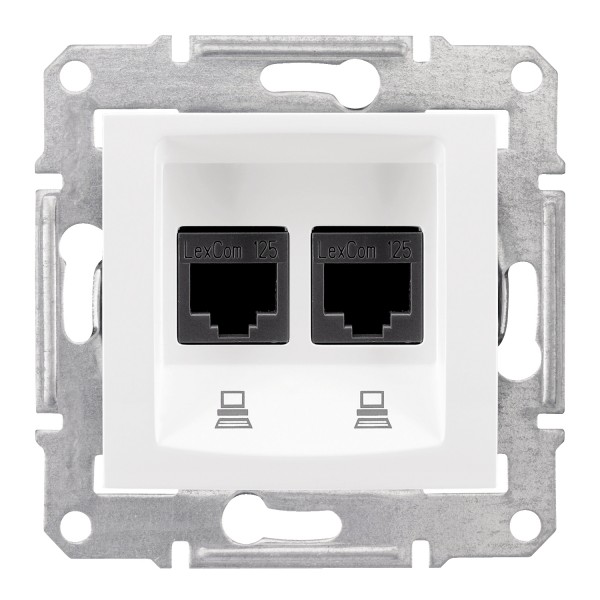 Dugalj s RJ45x2 UTP CAT5e fehér