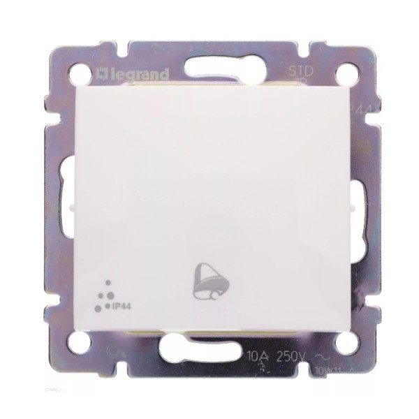 Kapcsoló s 1p+nyomó+CSJ fehér IP44