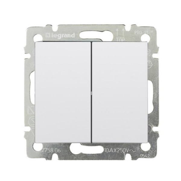 Kapcsoló s dupla váltó nyomó fehér